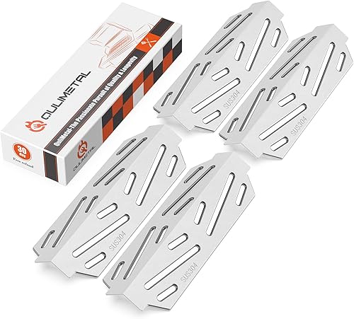 Miniatura 16 de QuliMetal 65505 Deflectores de calor para parrillas Weber Genesis serie 300 (control de montaje frontal), Genesis E/S-310, E/S-330 (2011-2016)