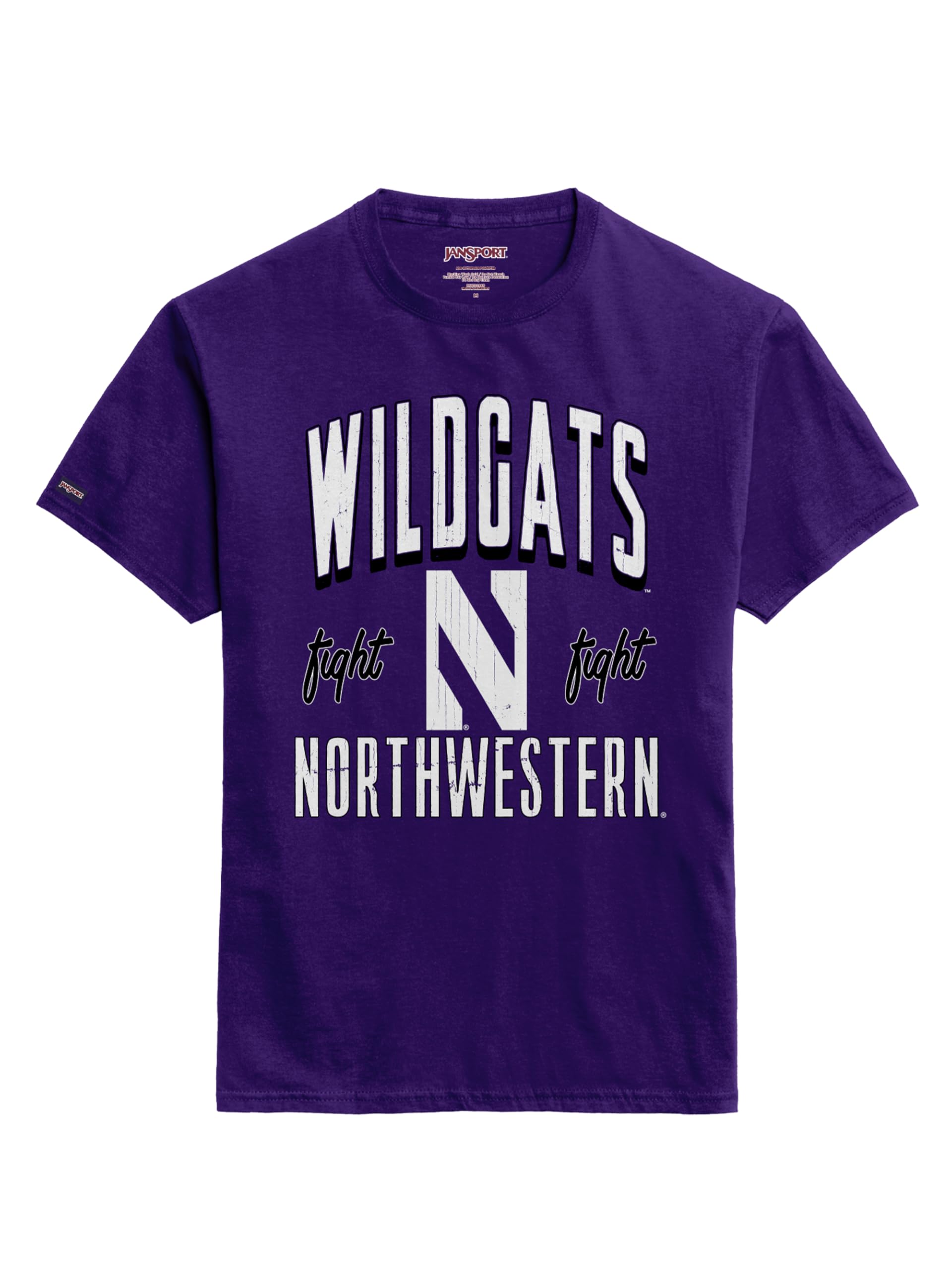 JanSport NCAA Officially Licensed Campus Short Sleeve T Shirt for Men, Soft &amp; Breathable Pre-Shrunk Cotton Crewneck T Shirt