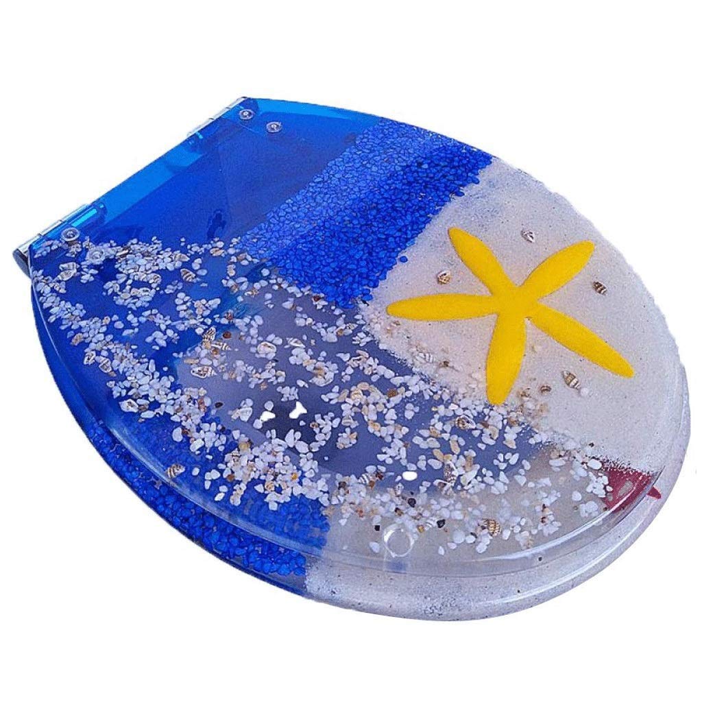 MOBYGKFY Resin Toilet Seat Thickening Slow Down Mute Color Cover lid seat