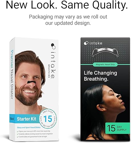 Miniatura 8 de Intake Breathing Kit de iniciación de tira nasal, aumenta ingreso de oxígeno, reduce los ronquidos, mejora la calidad del sueño, resistente al