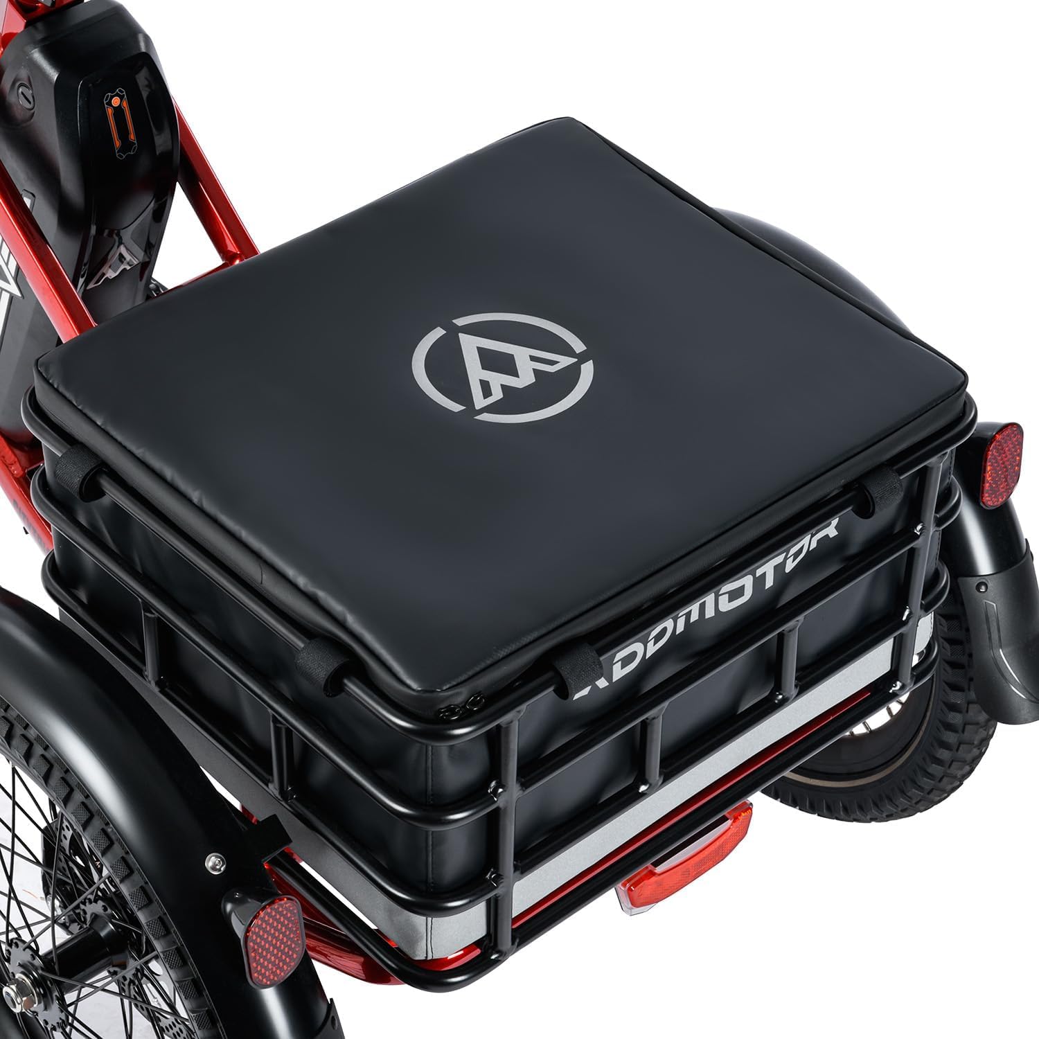 ADDMOTOR Electric Trike Waterproof Citytri Rear Basket Storage Bag 51L Large Capacity Saddle Bags (M330/M340/M350)