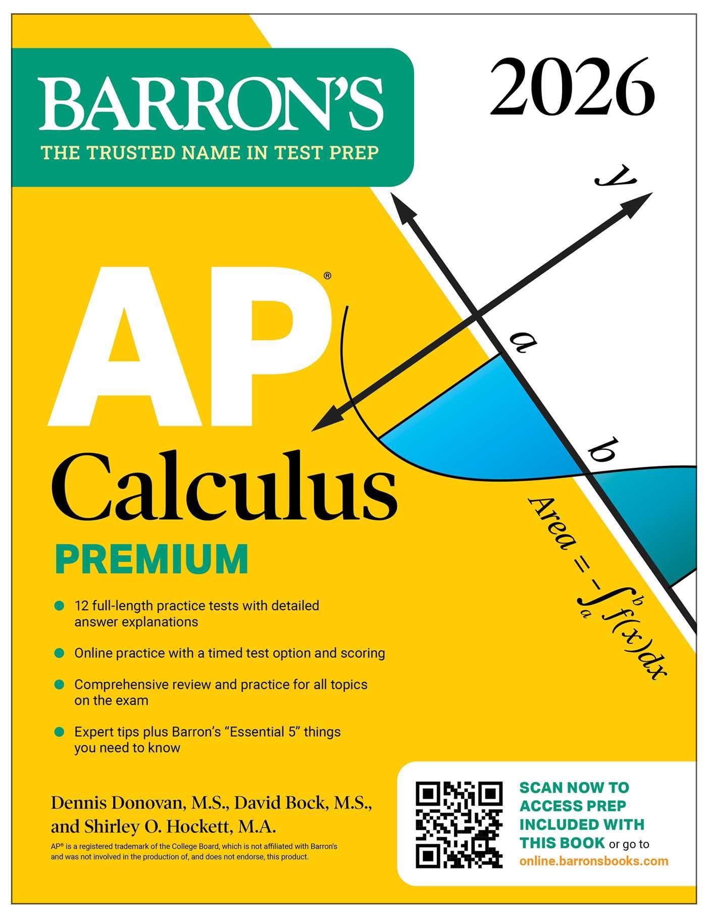 AP Calculus Premium, 2026: Prep Book with 12 Practice Tests + Comprehensive Review + Online Practice (Barron's AP Prep)