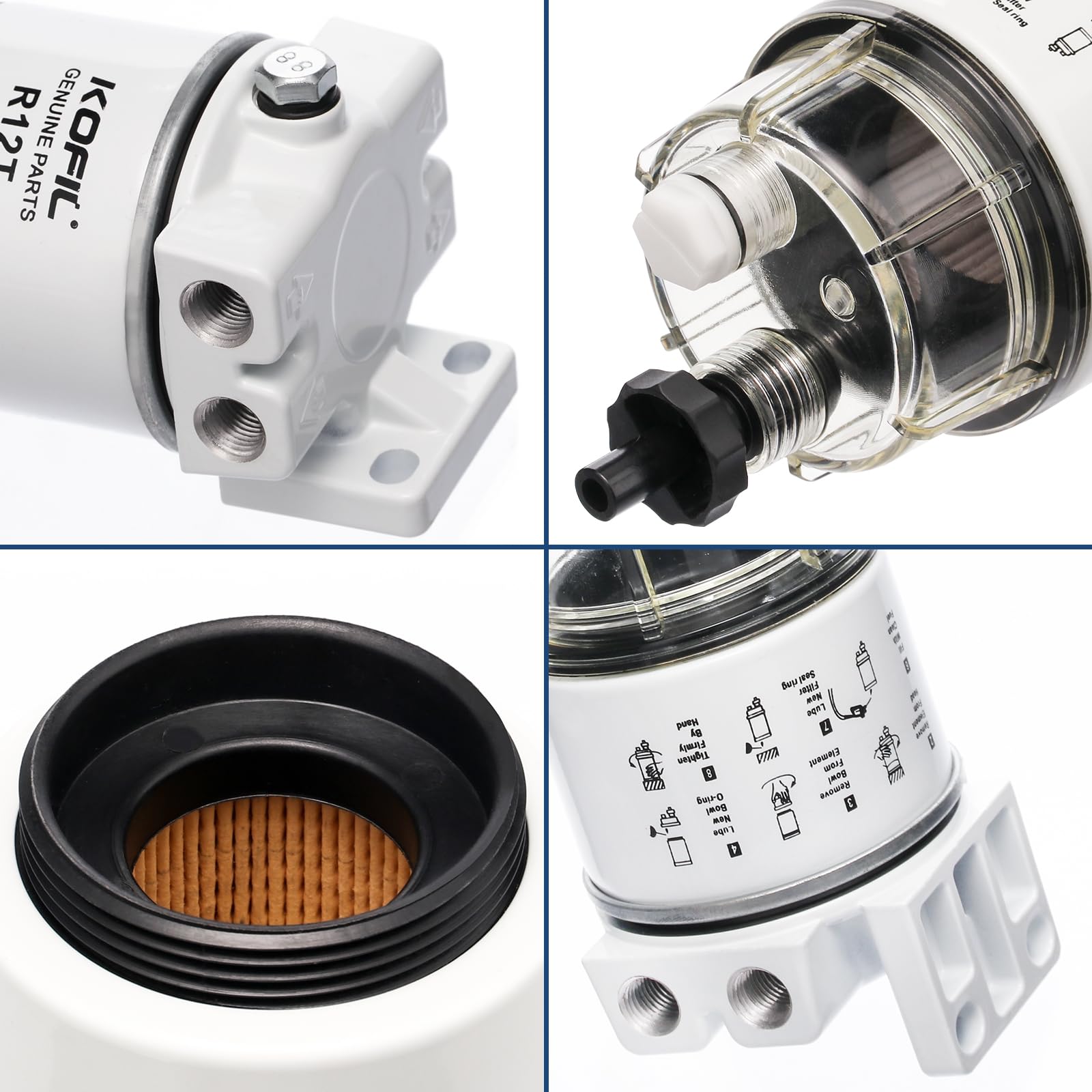 コルチンMK Kofil R12T Fuel Water Separator Marine Fuel Filter/Water