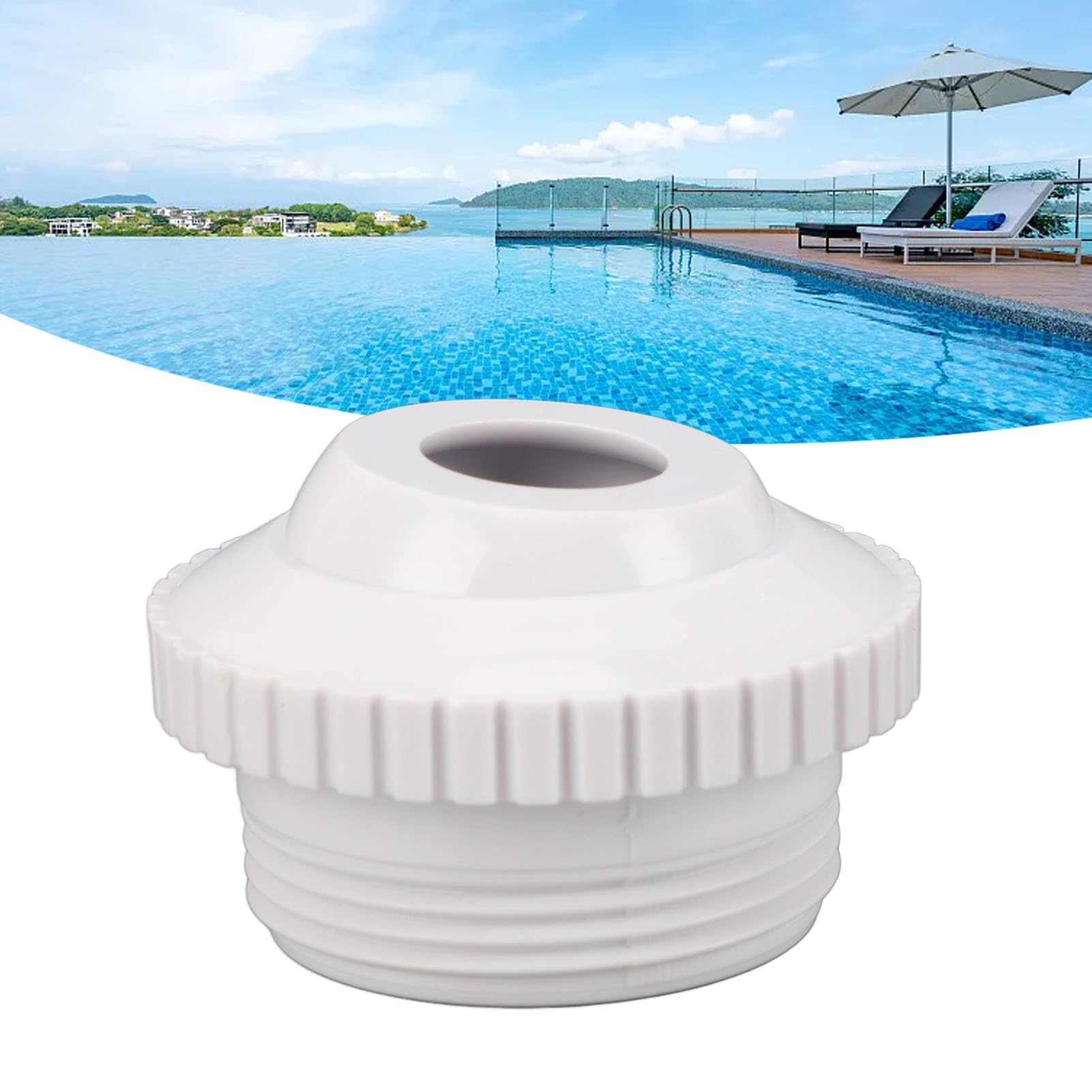 Juego de 3 Boquillas de Chorro para Piscina, Accesorio de Entrada de Flujo Direccional de Plástico, Rosca Macho de 1,85 Pulgadas, Globo Ocular Giratorio, Chorro de Retorno Hydrostream para SP1419D
