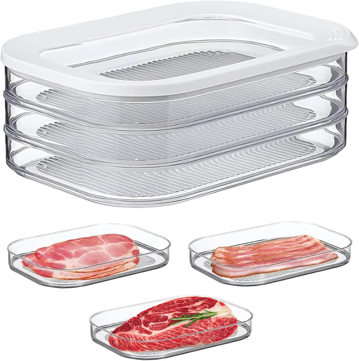 Deli Meat Container for Fridge,Bacon Lunch Meat Container for Refrigerator,Cold Cuts Storage Containers for Fridge,Stackable Food Storage Boxes with Lid for Sandwich,Deli,Meat,Meal Prep,1Pack Deli Meat Container for Fridge,Bacon Lunch Meat Container for Refrigerator,Cold Cuts Storage Containers for Fridge,Stackable Food Storage Boxes with Lid for Sandwich,Deli,Meat,Meal Prep,1Pack