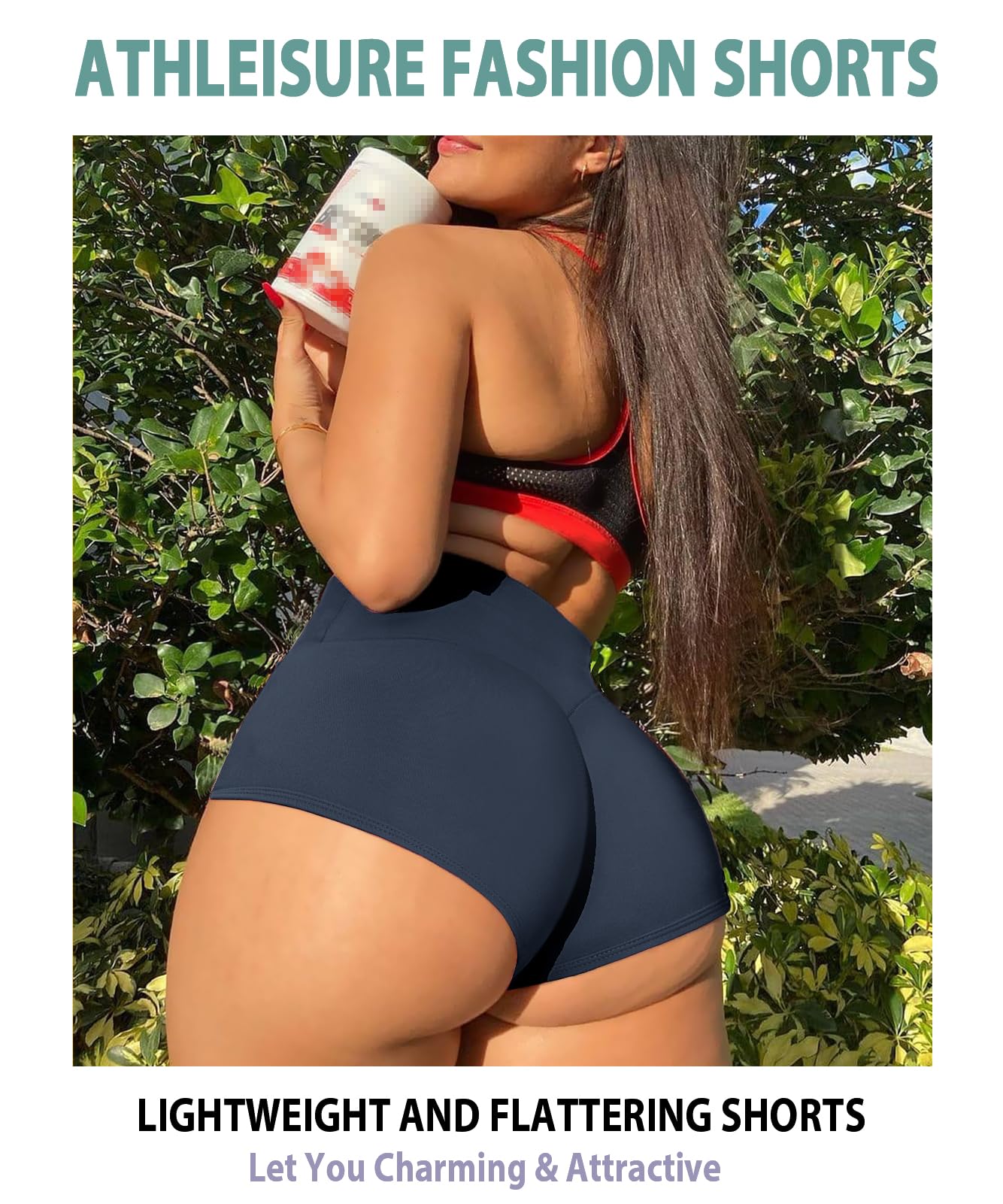 Women's High Waist Yoga Booty Shorts Workout Spandex Dance Hot Pants Butt Lifting Leggings Rave Outfits