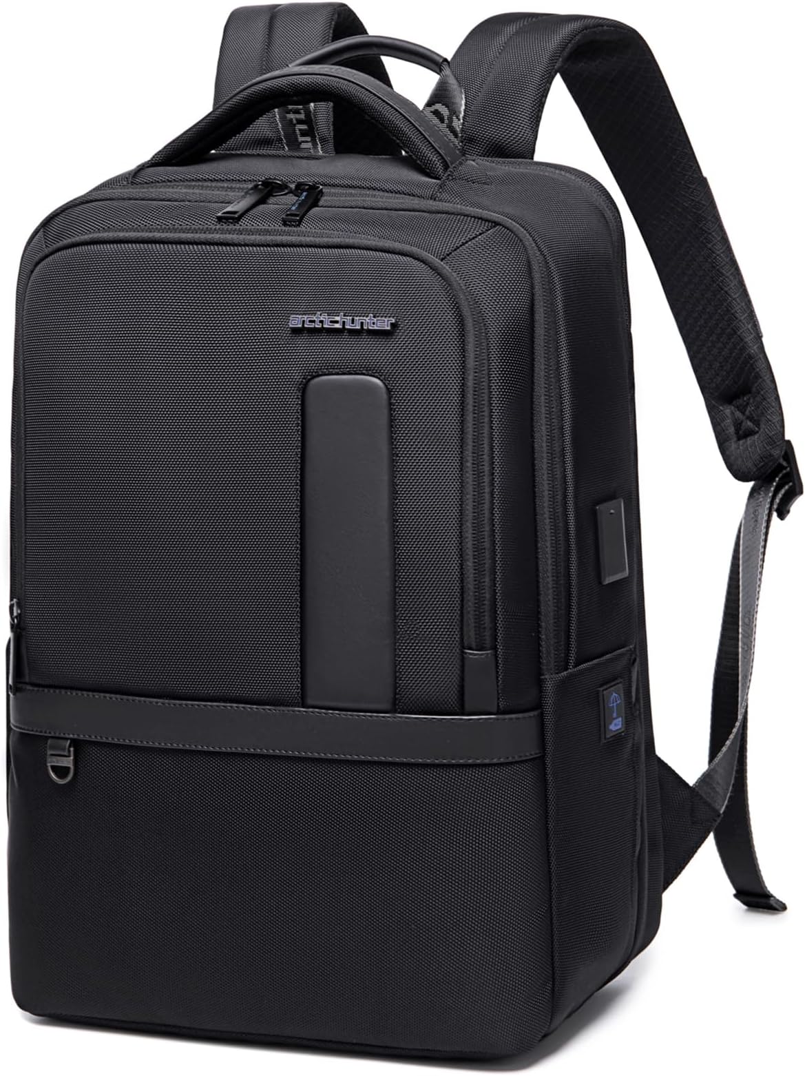 Arctic Hunter Office Laptop Backpack 27L Heavy Duty Expandable Design 16-inch Shockproof Pocket 1680D Polyester Water-resistant USB/Type-C Port Padded Daypack for Business Travel