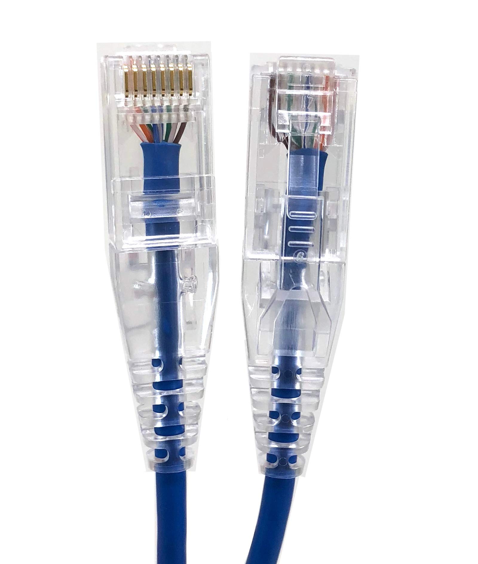 Micro Connectors 100ft Cat6A Ultra Slim Patch Cable (Blue, E09-100BL-SLIM)