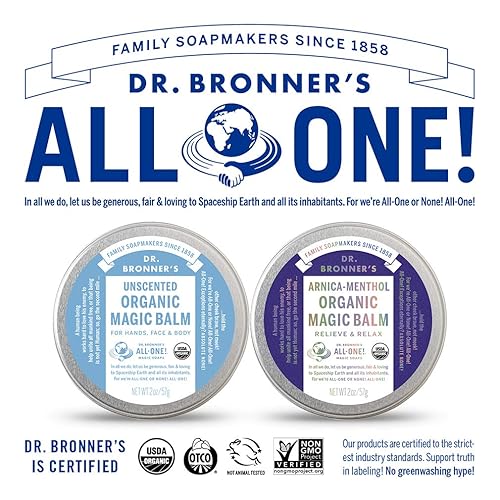 Miniatura 6 de Dr. Bronner's - Bálsamo mágico orgánico - Bebé sin perfume, fabricado con cera de abeja orgánica y aceite de cáñamo, hidrata y calma manos, cara y