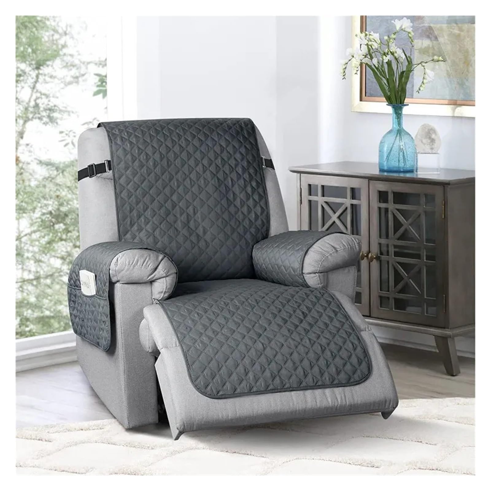 Copripoltrona Relax Reclinabile Copridivano reclinabile Fodera for cuscino impermeabile for divano Protezione elastica for divano Poltrona reversibile Fodera for divano for cani Animali domestici ( Co