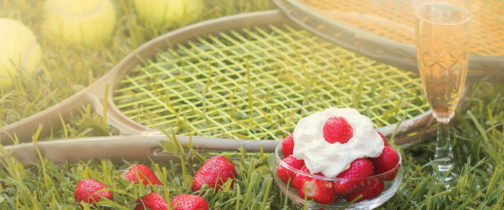 Partyrama.co.uk Multicolour Strawberries & Cream, Bubbly And Tennis Design Pvc Party Sign Decoration