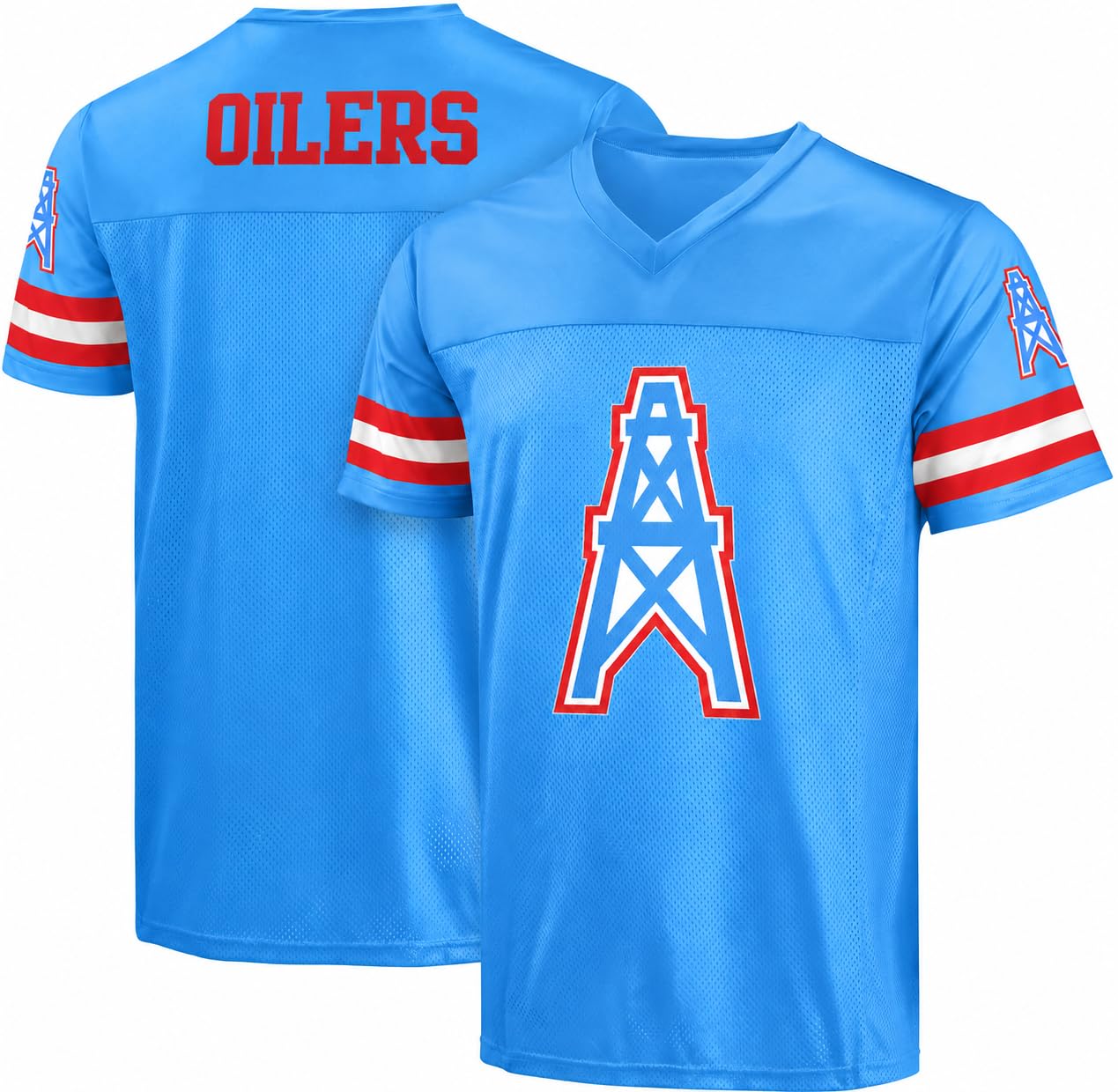 FOCO NFL Men's Officially Licensed Throwback Retro Primary Logo Game Day Football V-Neck Top โ image 1