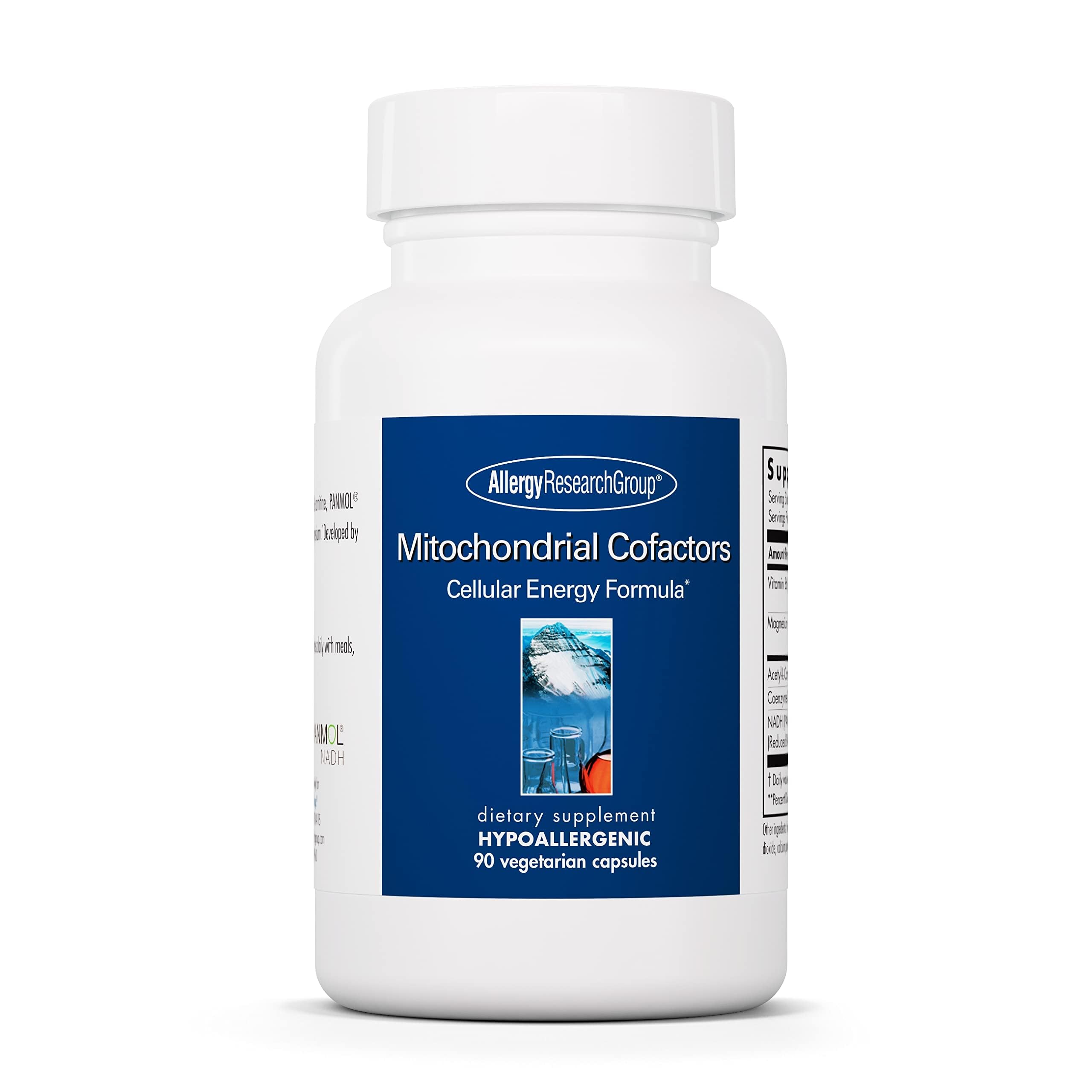 Mitochondrial Cofactors - Mitochondrial Supplements, CoQ10, Mitochondria Support with Cellular Energy Formula, Hypoallergenic, Vitamin B6 & Magnesium - 90 Vegetarian Capsules