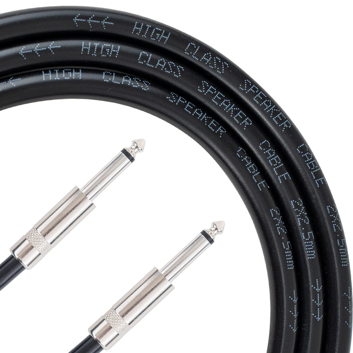 2PCS Professional 15 Feet 12 Gauge 1/4 Inch to 1/4 Inch Male Speaker Cables - 15ft 12AWG 6.35mm Stereo Audio Wires DJ Cables - 2 Pack - Image 2