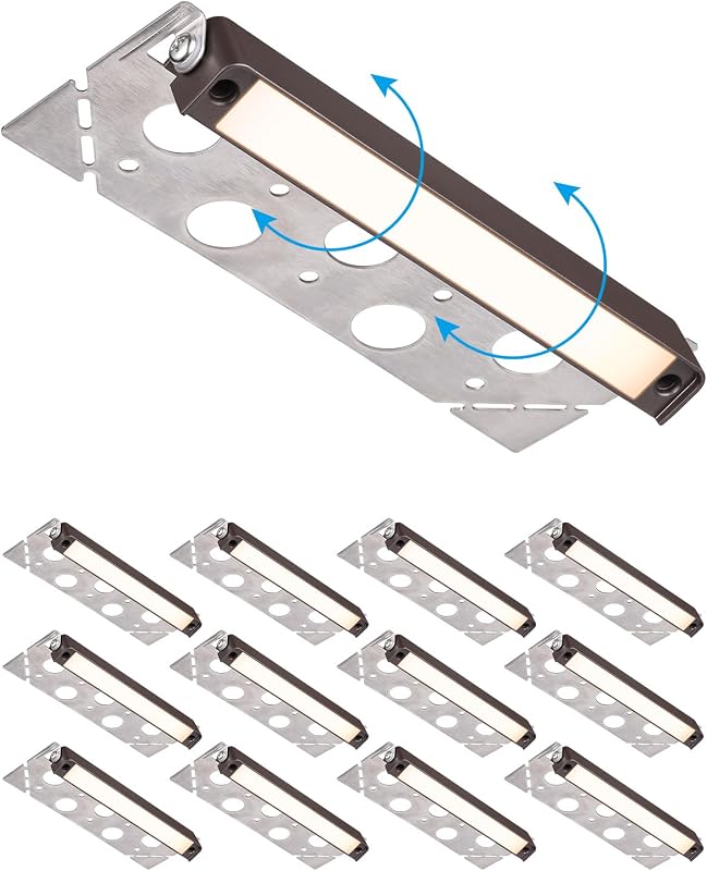 Paquete de 12 luces LED para paisajes duros de 7 pulgadas, 3W/4W/5W, blanco suave 2700K | Actualización de luces de muro de contención regulables, iluminación de paisaje de bajo voltaje, luz de adoquín de 12-24 V CA/CC, luces de paso para exteriores, ETL