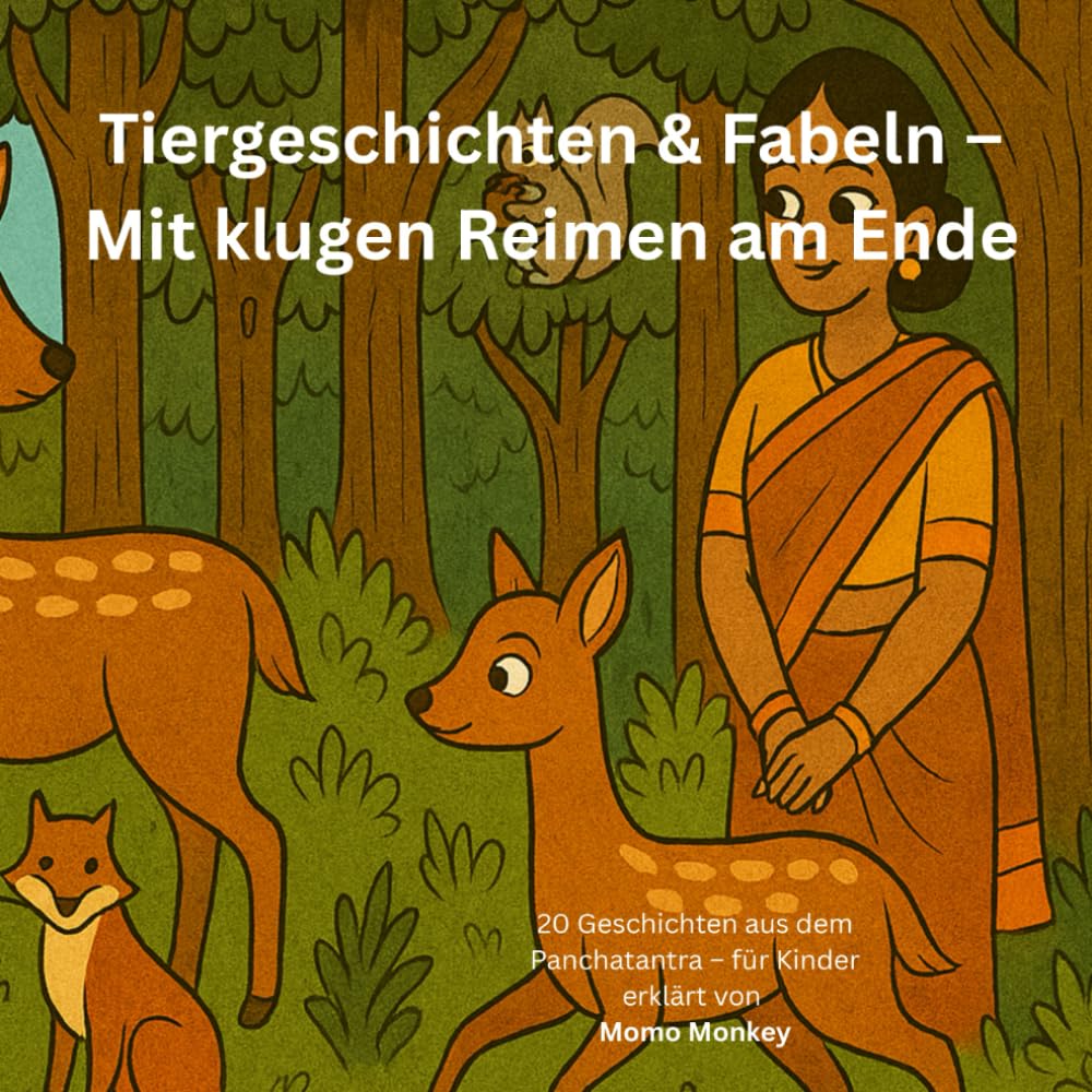 Tiergeschichten & Fabeln – Mit klugen Reimen am Ende: 20 Geschichten aus dem Panchatantra – für Kinder erklärt von Momo Monkey (Momo Monkeys Panchatantra-Tierfabeln)