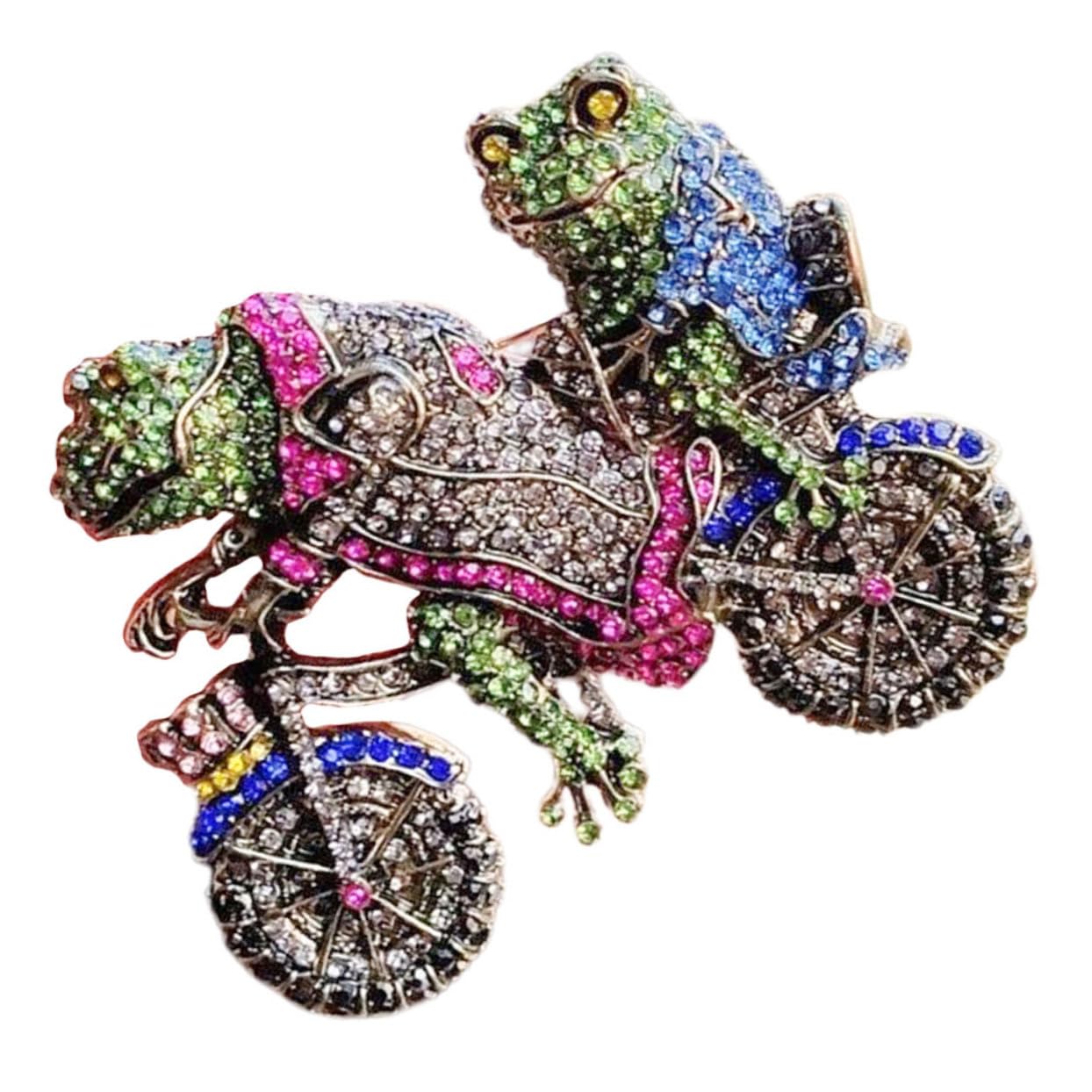 SHERCHPRY 2stücke Funny Frog Brooch Pin Mit Strass Kreative Frosch-brosche Für Damen Für Kleidung Und Besondere Anlässe Wie Geburtstage Und Weihnachten
