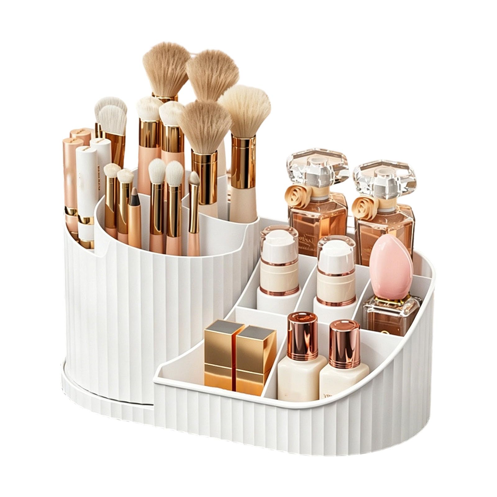 Limtula Rotating Makeup Holder Without Sections Space Saving Waterproof for Cosmetics and Skincare Items Space Saving Makeup Shelf