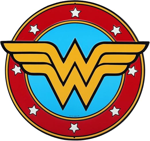 Retro Wonder Woman Logo Embossed Metal 