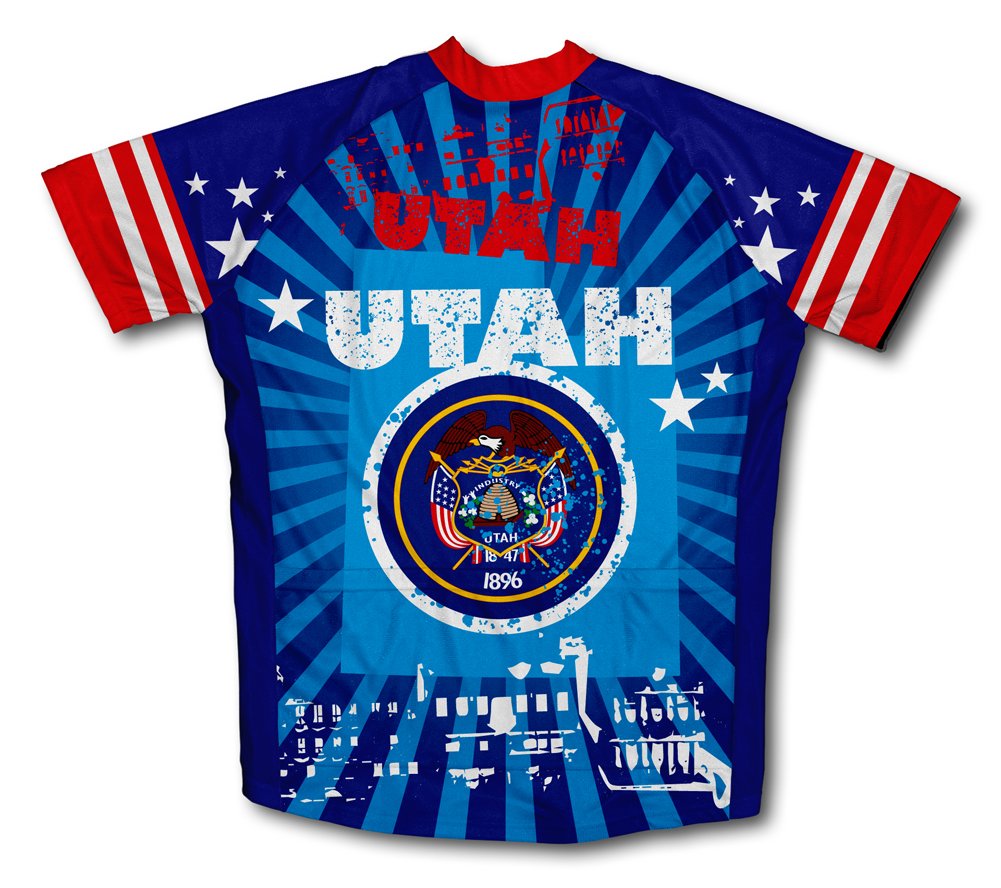 ScudoPro Utah Short Sleeve Cycling Jersey for Youth - Size S Blue