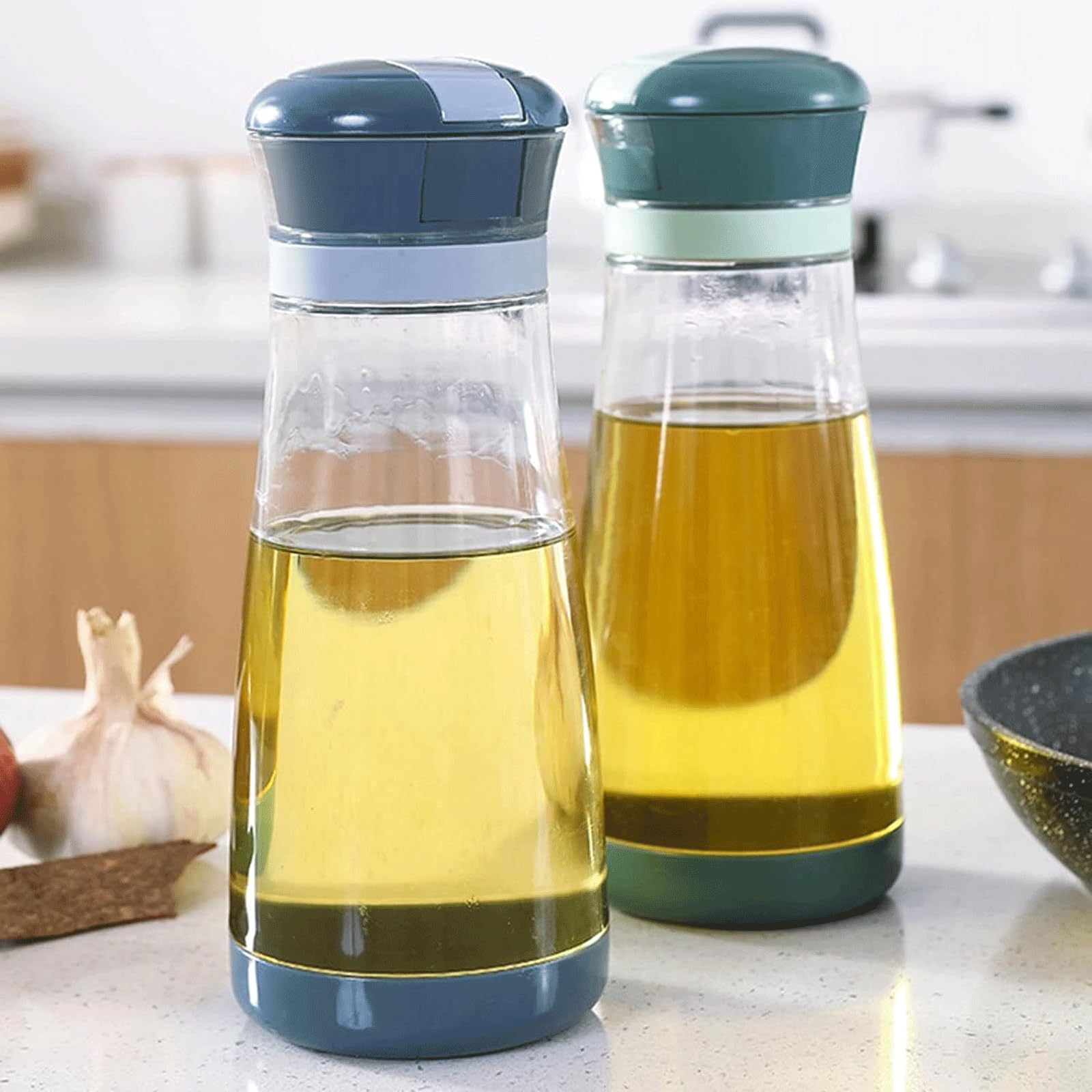KRILLIQ Lattina di Olio Bottiglia di Olio commestibile in plastica Lattina di Miele Dispenser di Olio e aceto Dispenser di sciroppo di caffè per Cucinare in Cucina per Condimento