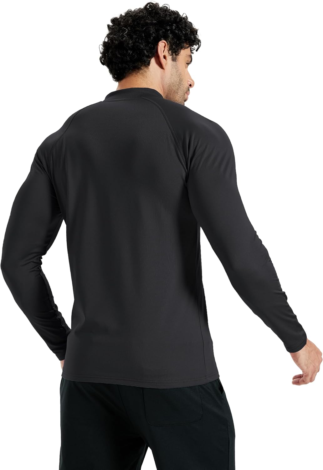 Mens Thermal Shirt Mock Turtle Neck Fleece Lined Base Layer Cold Weather Long Sleeve Undershirt Winter Underwear Tops - Image 4