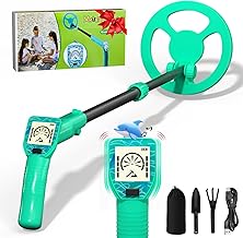 Children's Metal Detector, USB Quick Rechargeable Metal Detector with Sound & Vibration, Lightweight & User-Friendly, Gold Mining Display, Ideal for Children and Beginners, Mint Green