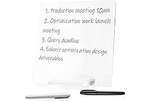 Acrylic Dry Erase Board Desk - 11.5” x 8.75” Mini Dry Erase...