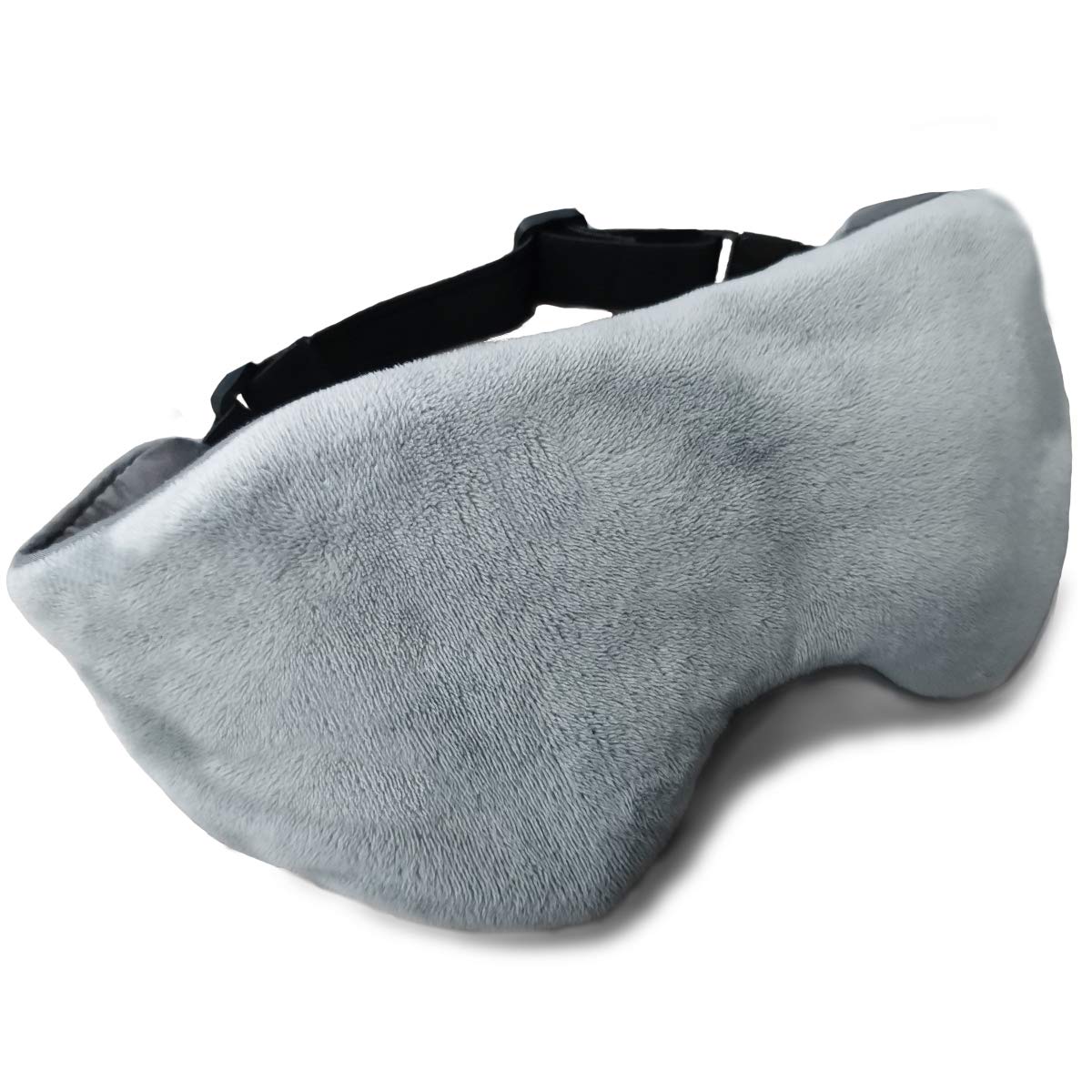 BUZIO Sleep Eye Mask, Upgraded Design with Removable Weighted Pack for Hot/Cold Therapy to Relief Stress, Adjustable Strap for Women Men, 100% Block Out Light, Double Sided Soft Comfort for Sleeping