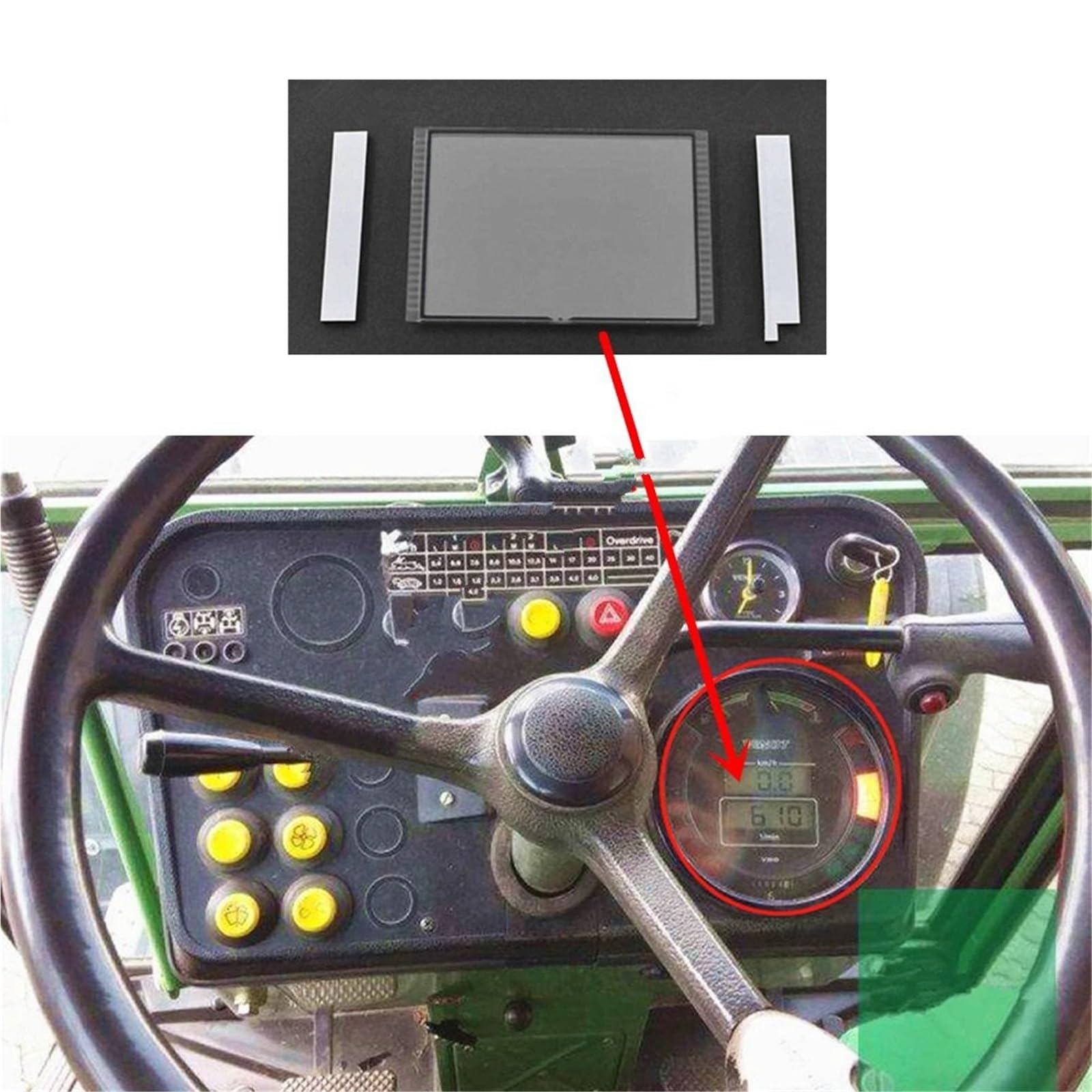 Head Up Display Auto Misura per Fendt Favorit 600 LSA 611/612/614 Display LCD Quadro Strumenti Display Pixel Riparazione Tacho/Traktor Meter