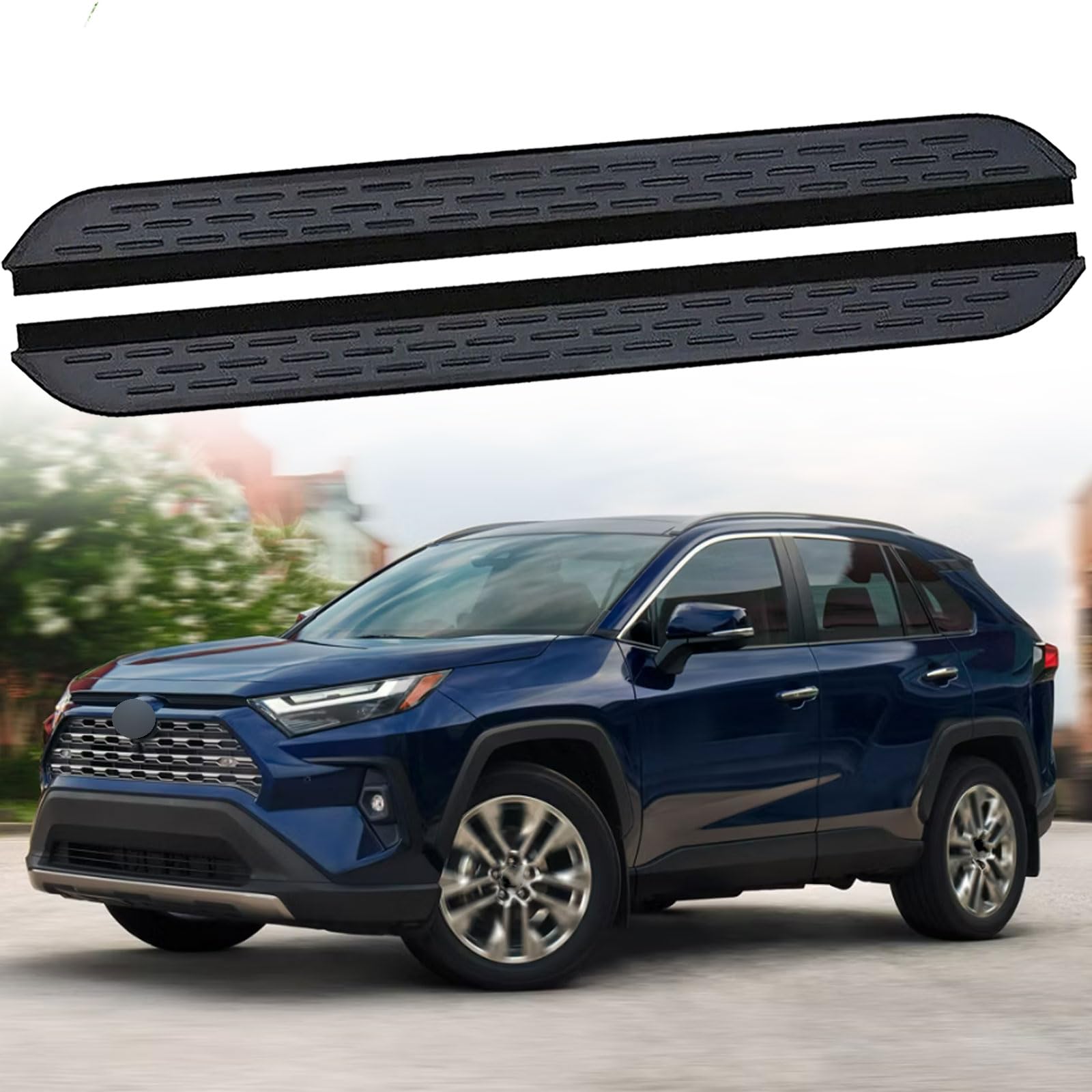 2PCS Running Boards Compatible with Toyota RAV4 XA50 2019 2020 2021 2022 2023 2024 2025 Side Step Running Board Nerf Bar Pedal with Brackets
