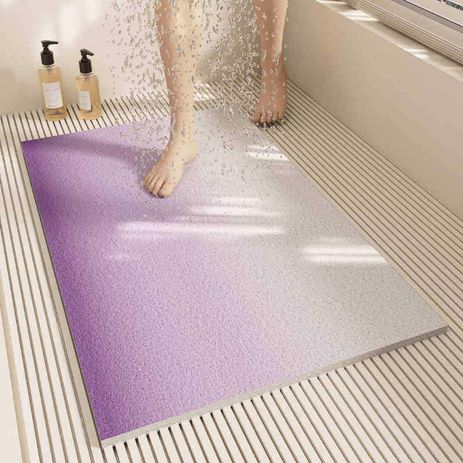 Alfombra Ducha Antideslizante Alfombrilla Ducha Suave y cómoda PVC Alfombrilla Ducha Antideslizante Altamente Permeable, cortable a Medida,A2,60x90cm