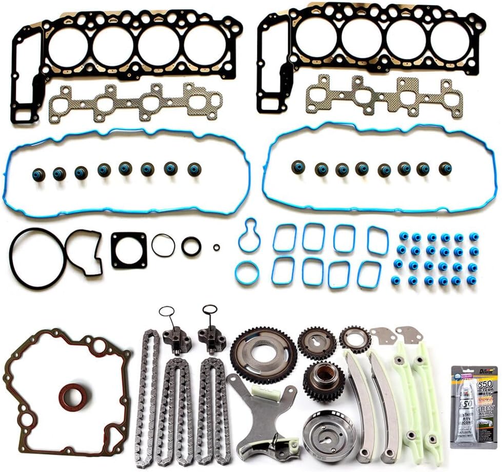 Timing Chain Cover Head Gasket Sets Fit for Dodge Dakota 4.7L,for Jeep Grand Cherokee 4.7L Replace HS26157PT,HS54237