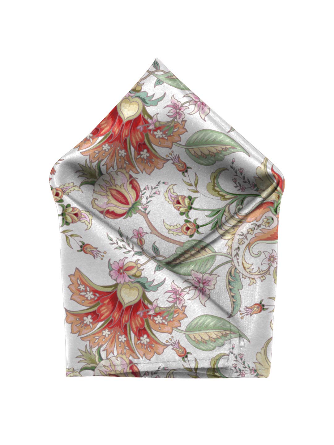 blacksmith White and Red Morning Floral Printed Italian Pocket Square for Men and Boys, for traditional Indian Wear like Bandhgala and Modi Jacket-picture-11