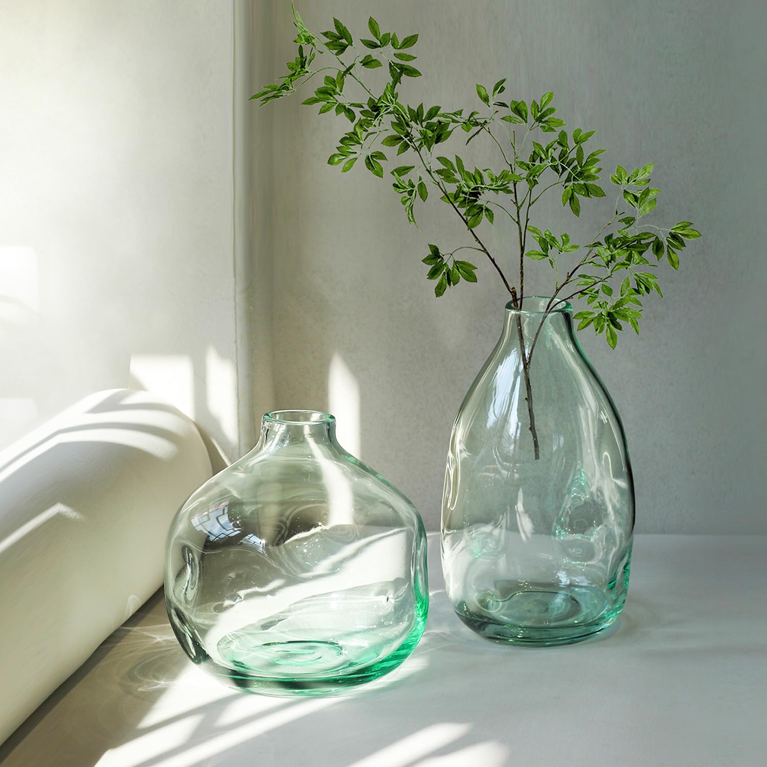 Vasi Trasparenti per centrotavola, Vaso Grande vasi di Fiori in Vetro per Bouquet, vasi in Vetro Decorazioni per la casa jarrones Moderni Decorativi,A