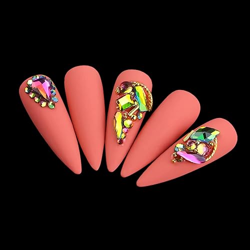 Miniatura 6 de Yzzseven 12 tipos de 600 diamantes  2500 diamantes de imitación planos mezcla de 20 estilos de cristales de diamantes de imitación de parte trasera