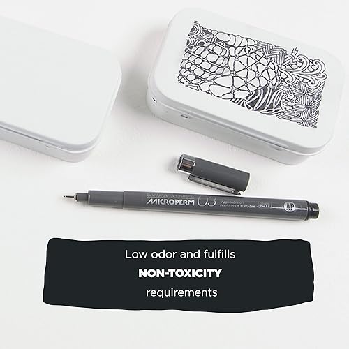 Miniatura 4 de SAKURA Microperm - Juego de bolígrafos ultrafinos marcado multisuperficie negro paquete de 3 unidades 34061