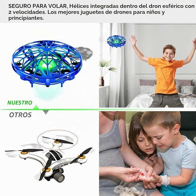 Foto 3 de 8 de UFO Mini Drone, Drone para Niños Sensor de Mano Quadcopter Infrarrojo Inducción de Juguete Volador Regalos…