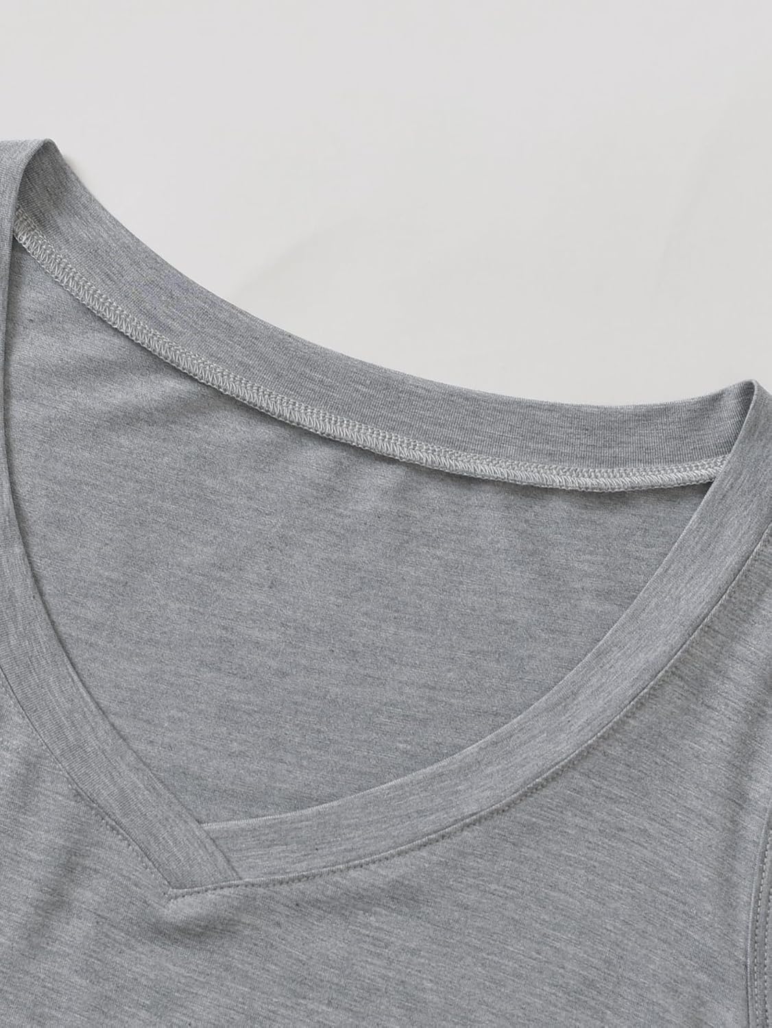 Latuza Women's Bamboo Viscose Pajama Tank Top V Neck Sleeveless Sleep T-Shirt