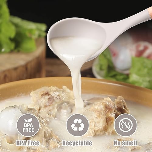 Miniatura 6 de 24 Pcs Kitchen Cooking Utensils Set,446F Heat Resistant Non-Stick Silicone Kitchen Utensil Set With Wooden Handles and Holder,Kitchen Gadgets for