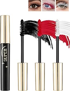 Juego de rímel impermeable de 3 colores, blan...