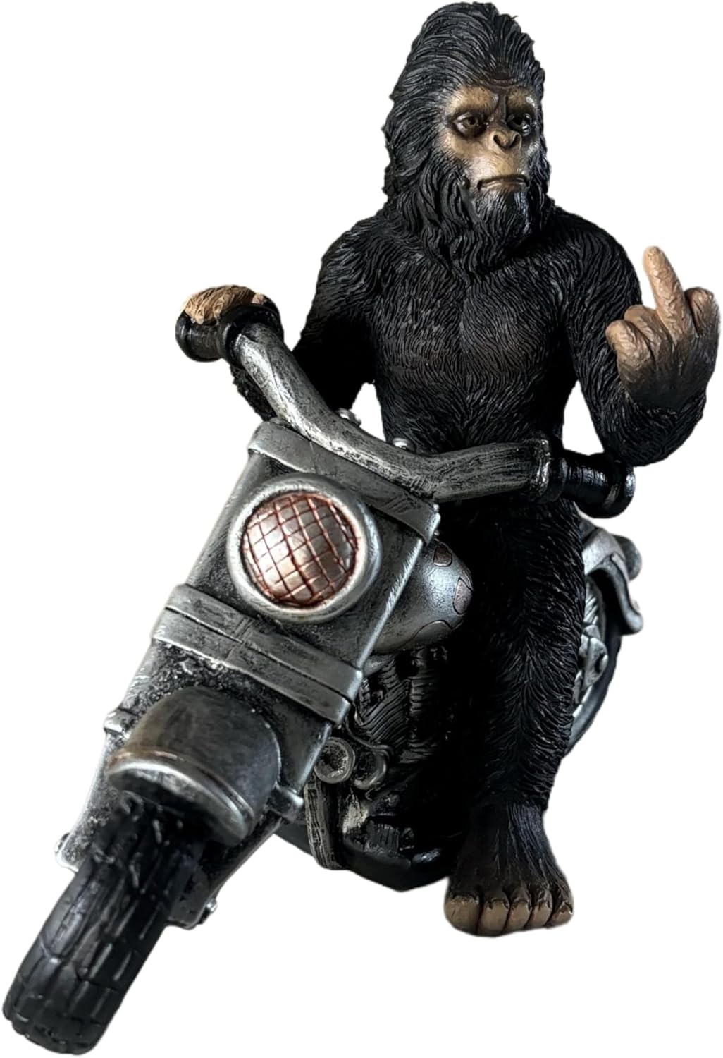 Bigfoot Sasquatch Statue, Bigfoot Yeti Indoor Outdoor Garden Statue, Sasquatch Biker Yeti Sculpture, Bigfoot Riding A Motorcycle, Biker Sasquatch Gifts, Handcast Polyresin, Painted
