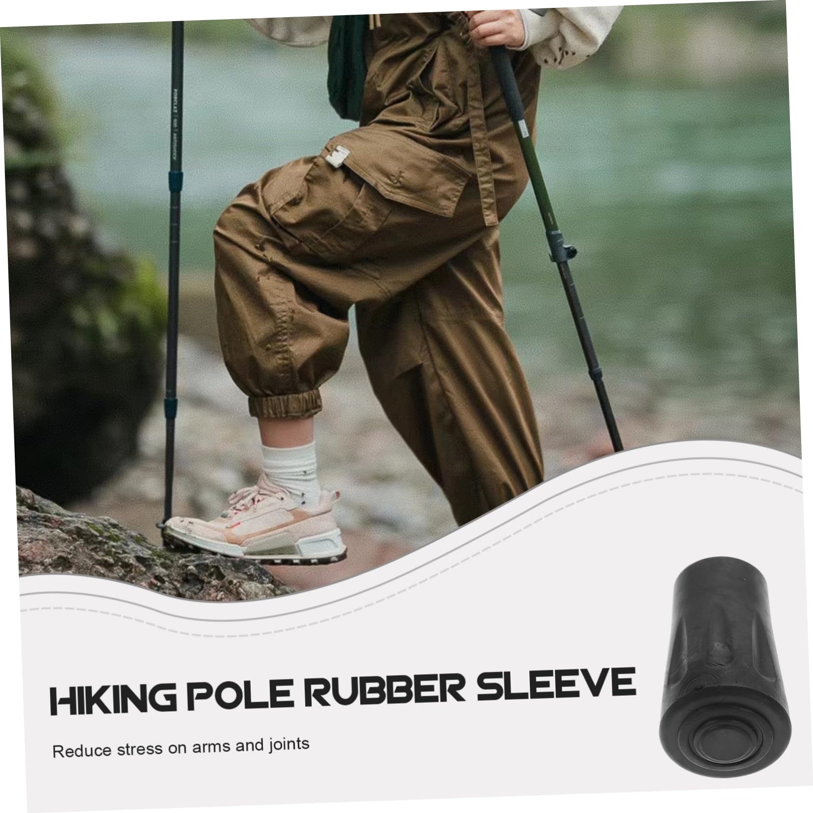 Toddmomy 50 Stück Trekkingstock Spitzenabdeckungen rutschfeste Gummikappen für Trekkingstöcke Wandern Outdoor Aktivitäten Kompatibel Stoßdämpfend Schutz für und Außennutzung