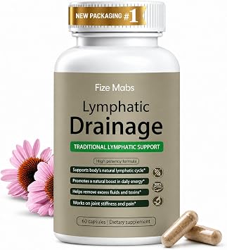 Lymphatic Drainage Supplement, Lymphatic Drainage Capsules, 60 Count
