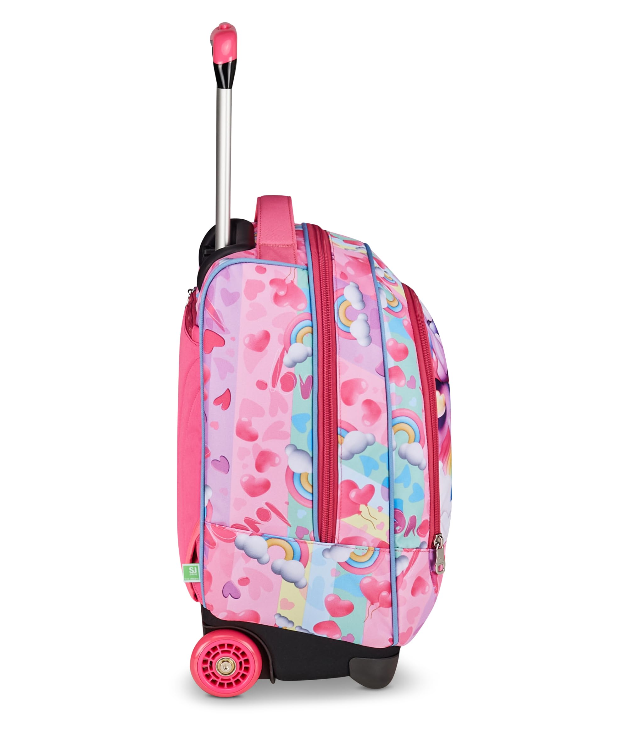 SJ GANG STYLE JAM GANG Big Trolley, 30 L, Doppio Scomparto, Spallacci a scomparsa, Doppio uso, Tasca frontale, Scuola elementare, Angel Blue, Bambine, rosa