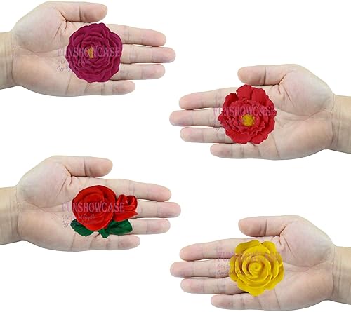 Miniatura 8 de Funshowcase Juego de moldes de silicona de flores grandes, altura de 12 unidades, 0.9-1.7 pulgadas
