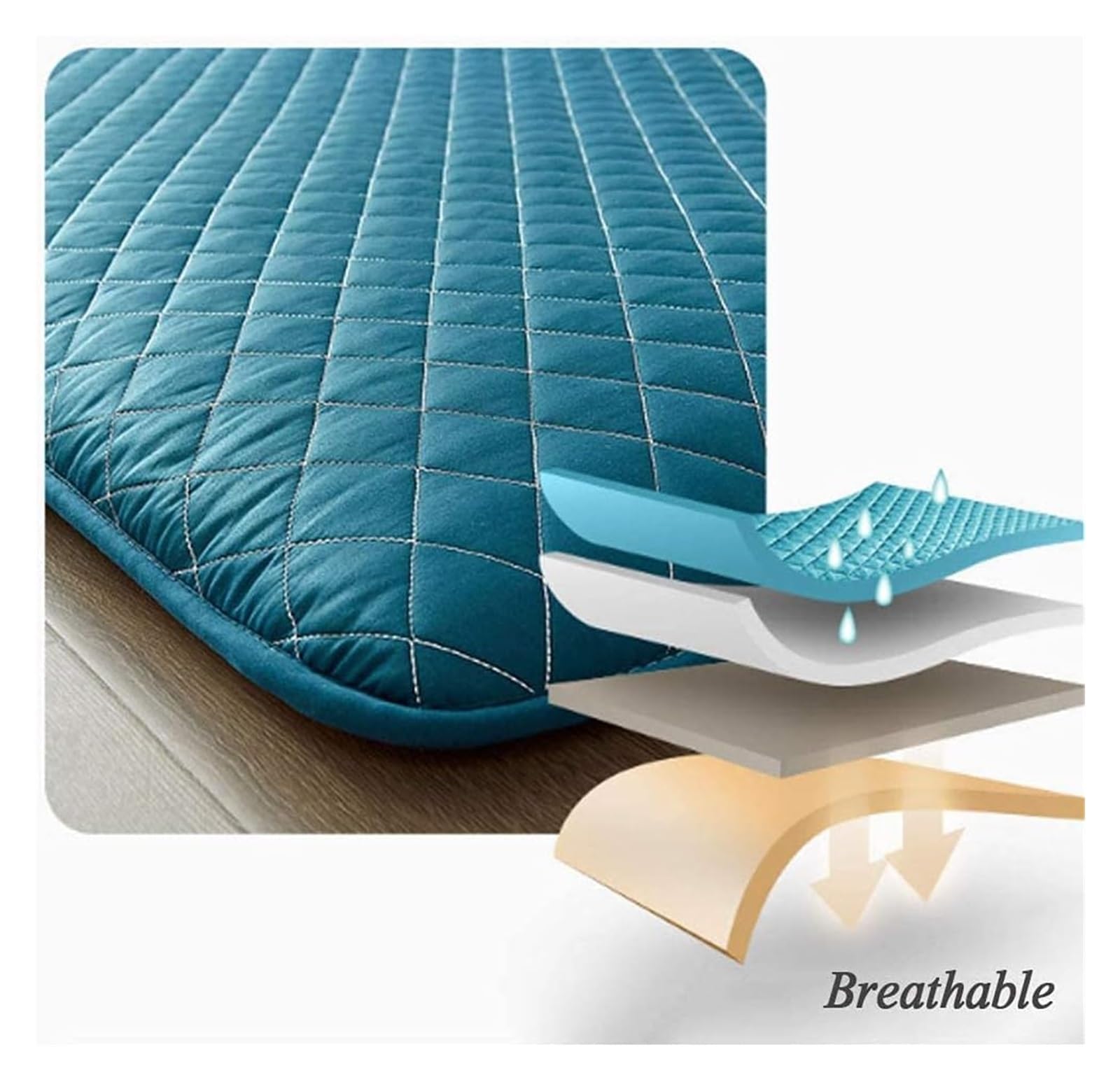 Materac do łóżka Student Akademik Pikowany Składany Futon Miękka Gruba podkładka do spania na kemping Przenośna mata podłogowa (kolor: D, rozmiar: 90 x 200 cm (35 x 79 cali)