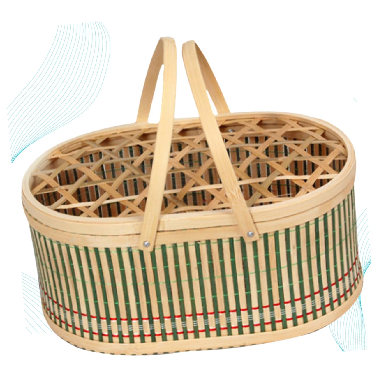 2st Bambuskorb Weidenkorb Kleiner Drahtkorb Osterkorb Spielzeugeier Eierkörbe Für Frische Eier Eierreiniger Korb Flechten Osterei-korb Zubehör Für Hühnerställe Hölzern Green