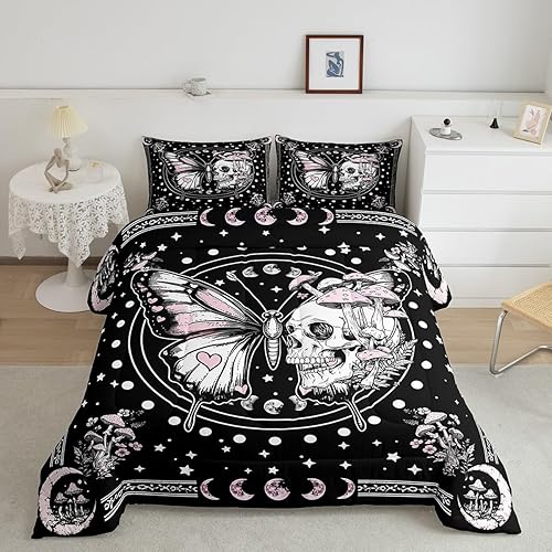 Miniatura 11 de Manfei - Juego de edredón tamaño Queen con lindos diseños de margaritas, edredón alternativo de plumón estilo retro de los 70 para adultos, Multi