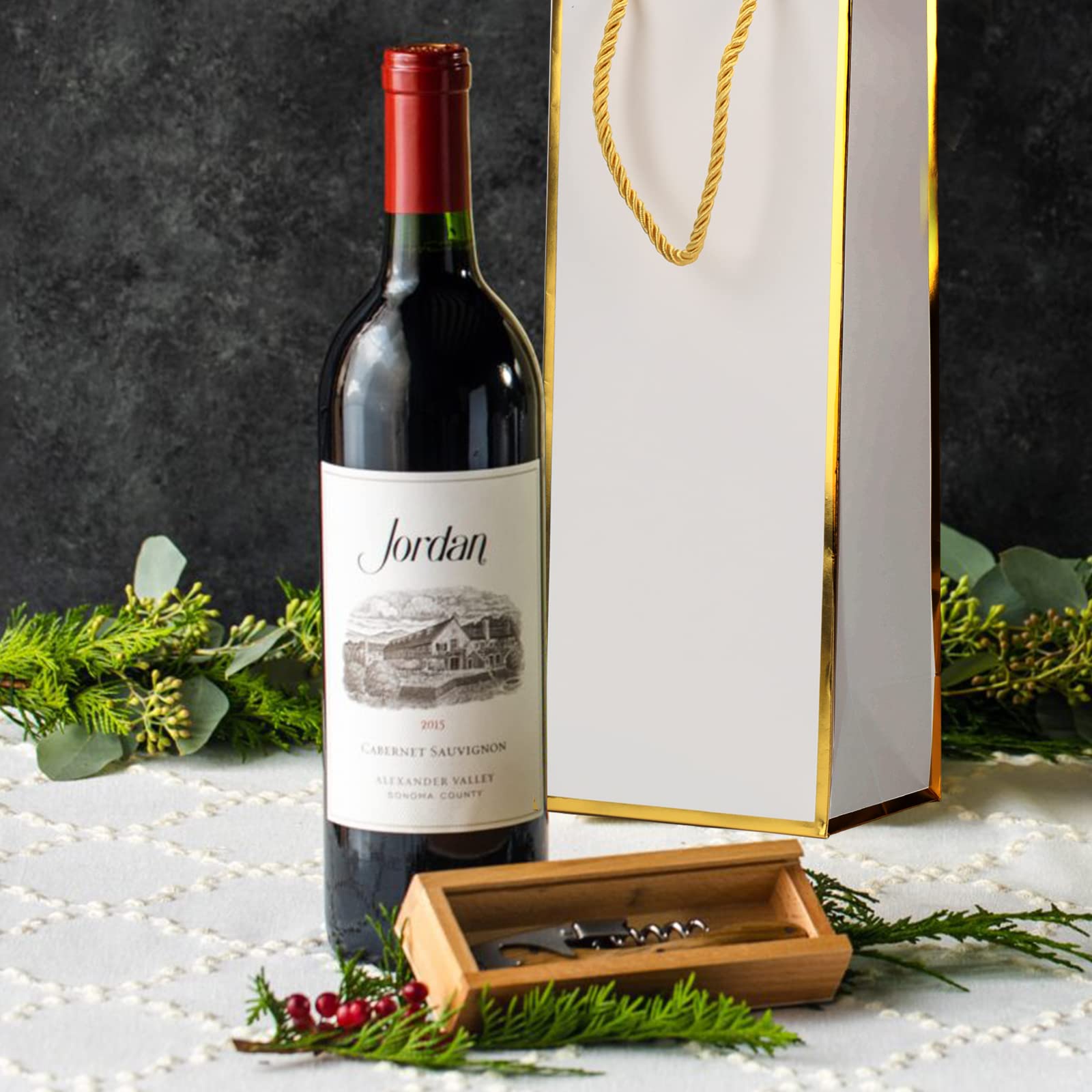 10 Sacchetti Regalo Per Vino In Lino - Con Chiusura A Coulisse, Riutilizzabili, Ideali Per Matrimoni, Natale E Feste